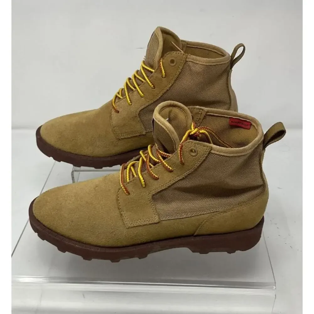 SOREL CARIBOU OTM Tan Suede Fabric Waterproof Winter Boots Women’s Size 9